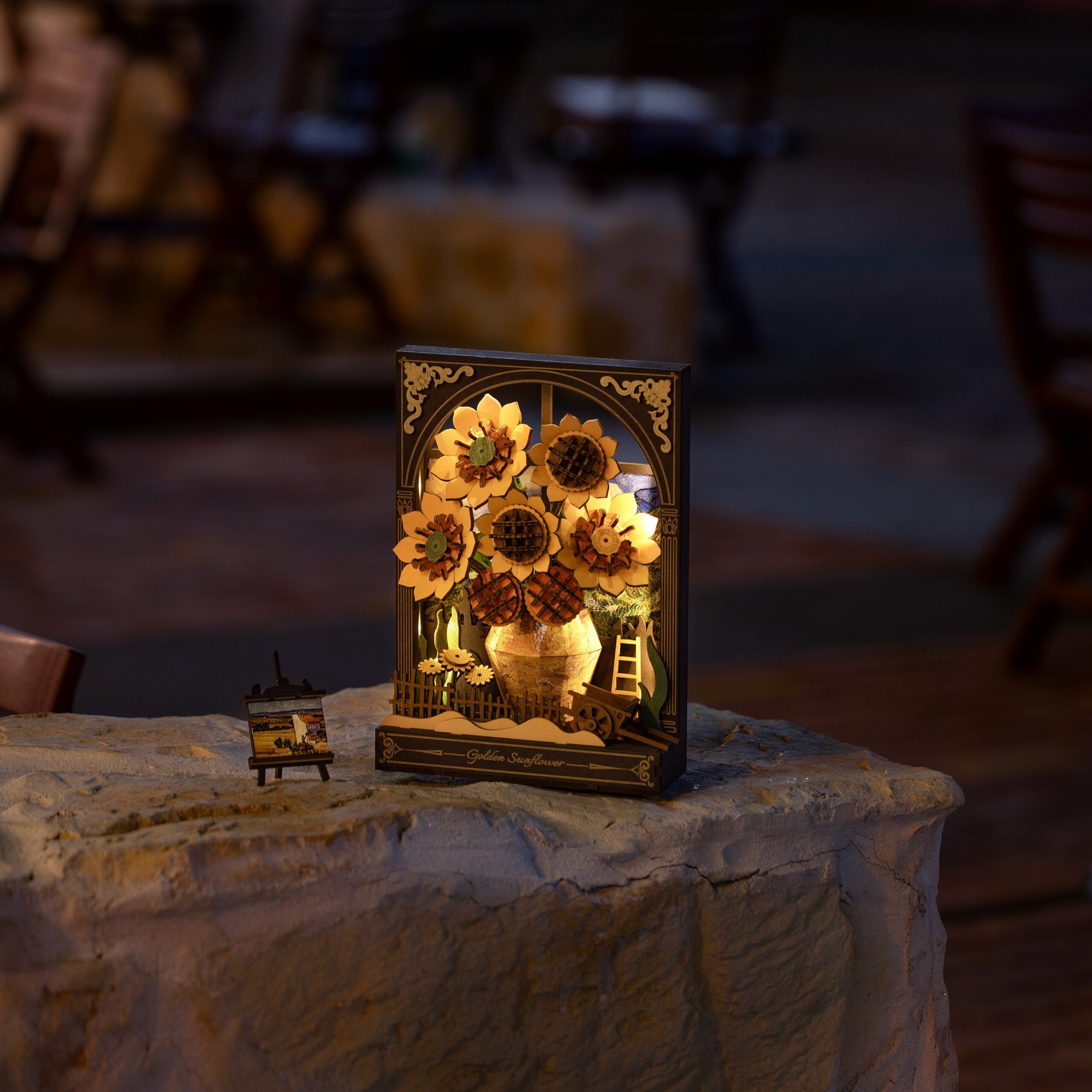 Storm Time Store | Golden Sunflower w/ LED Lights - Image 3