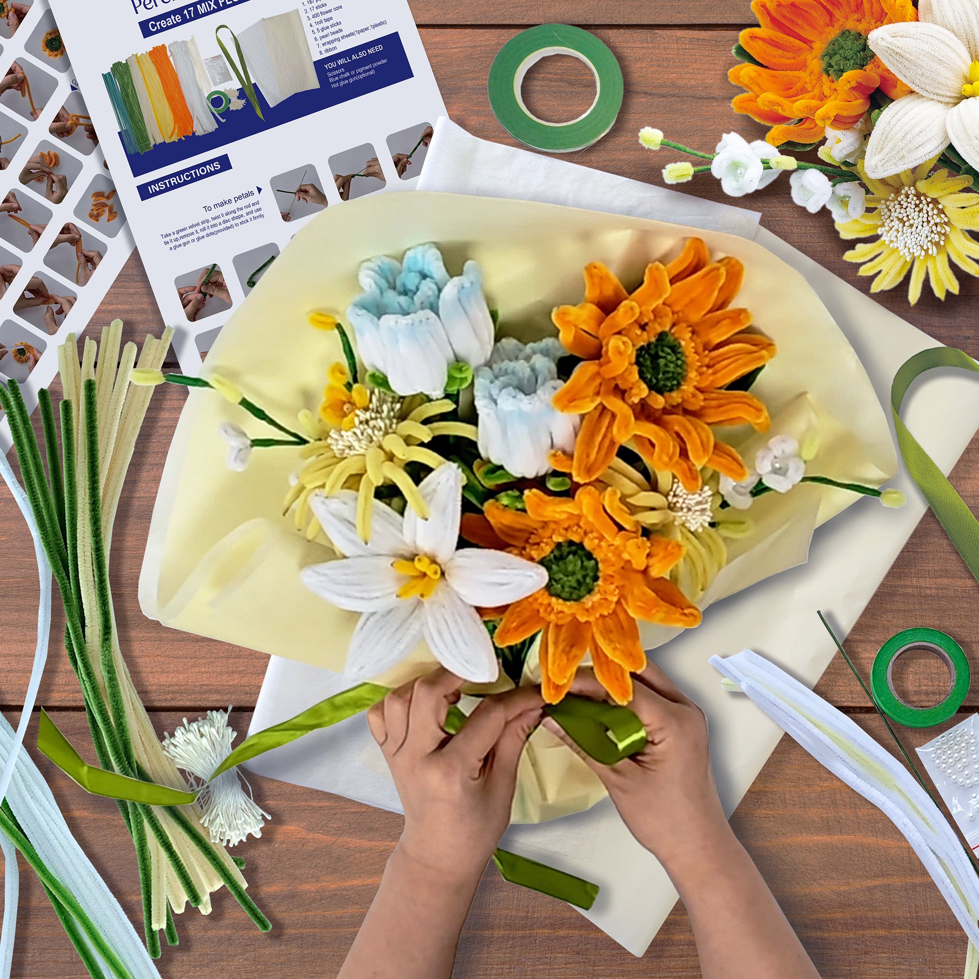 Storm Time Store | Orange Flower Bouquet Mix - Image 6