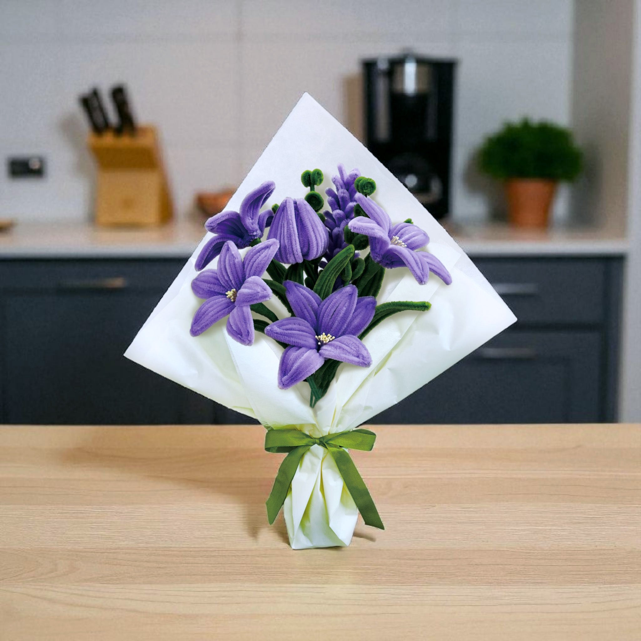 Storm Time Store | Purple Lily Flower Bouquet - Image 2
