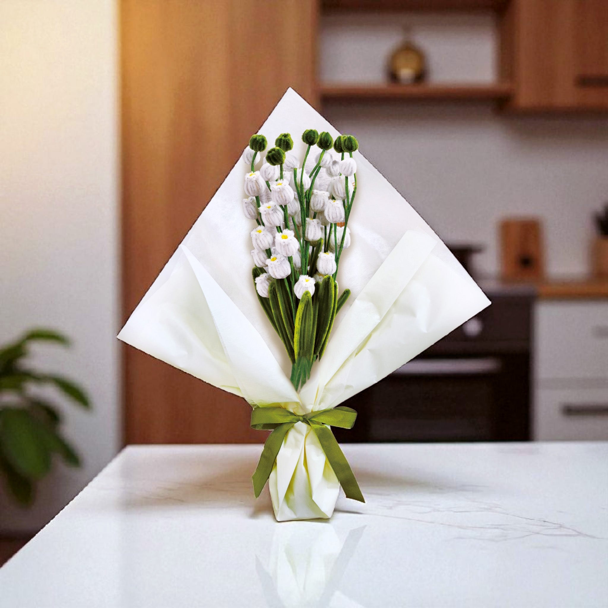 Storm Time Store | White Tulip Flower Bouquet Kit - Image 2