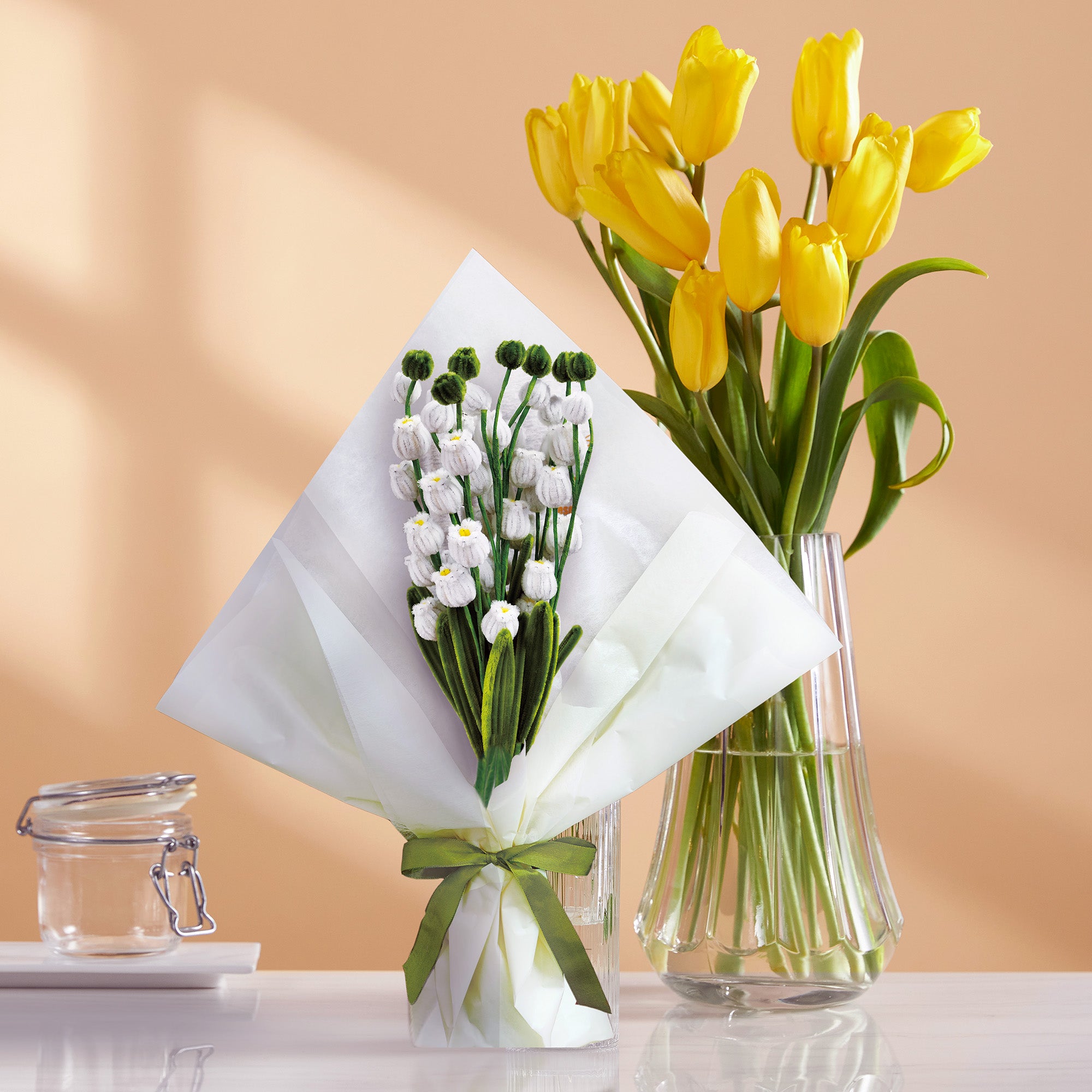 Storm Time Store | White Tulip Flower Bouquet Kit - Image 3