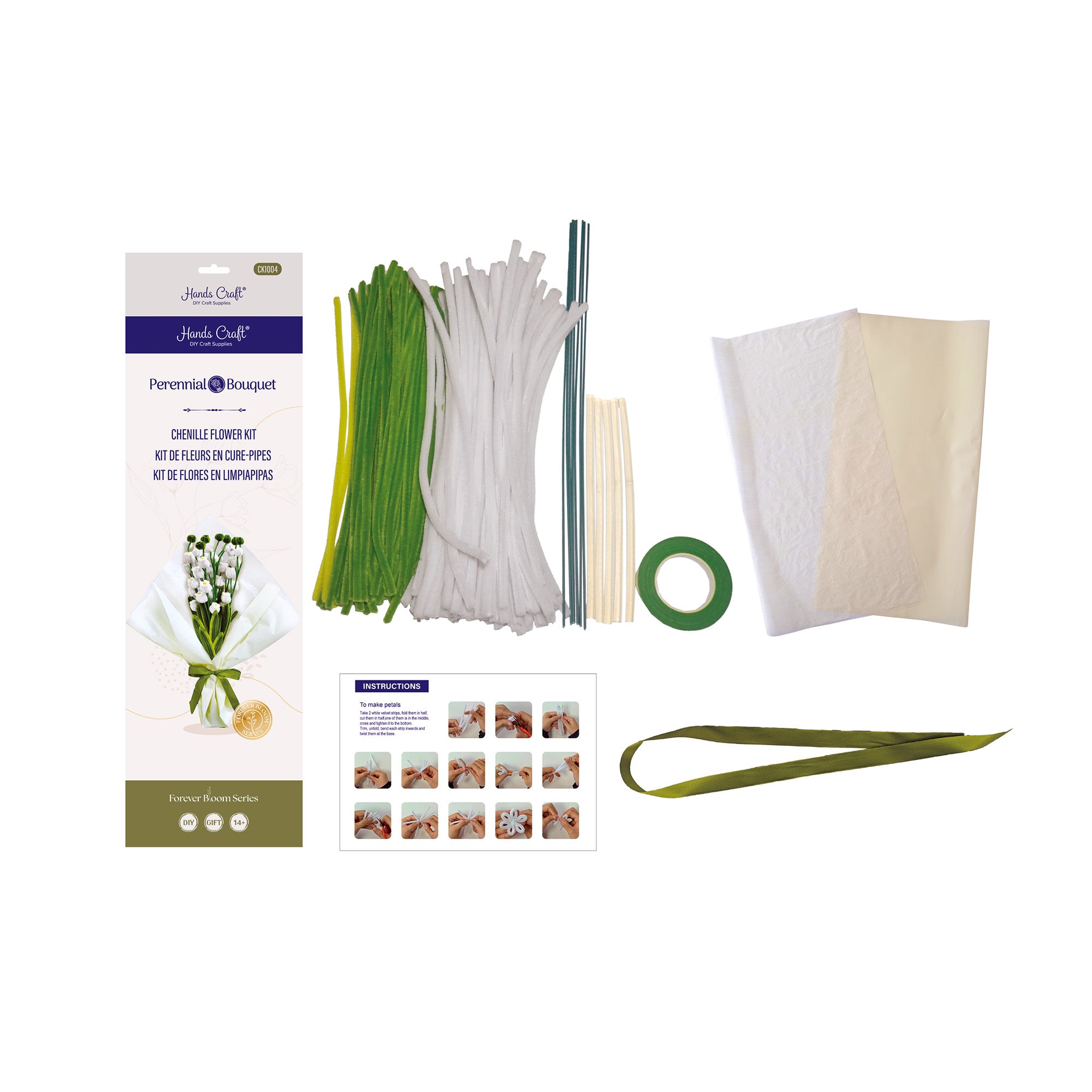Storm Time Store | White Tulip Flower Bouquet Kit - Image 4