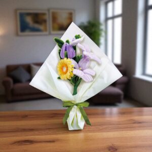 Alternative view of Storm Time Store | Yellow & Purple Flower Bouquet Mix