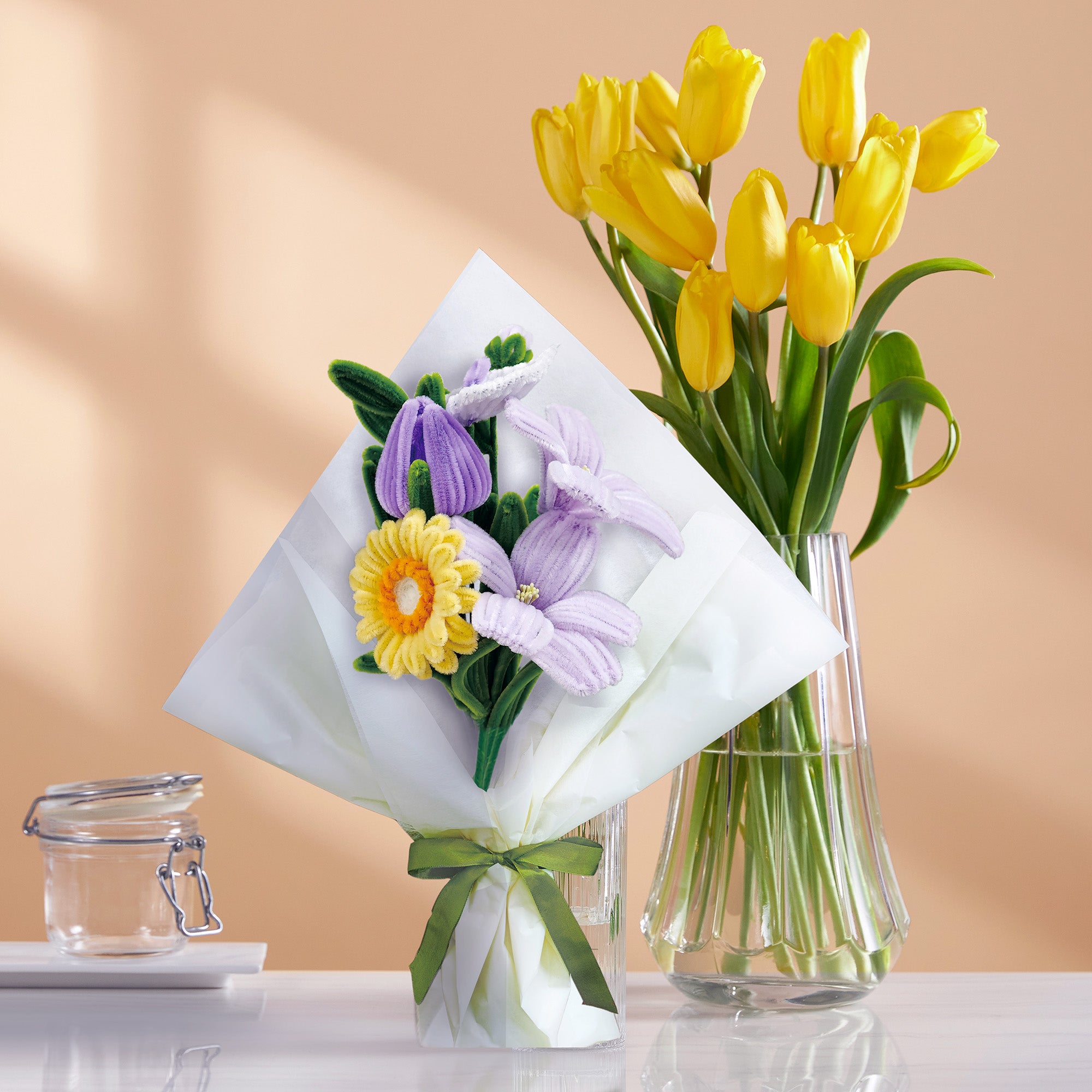 Storm Time Store | Yellow & Purple Flower Bouquet Mix - Image 3