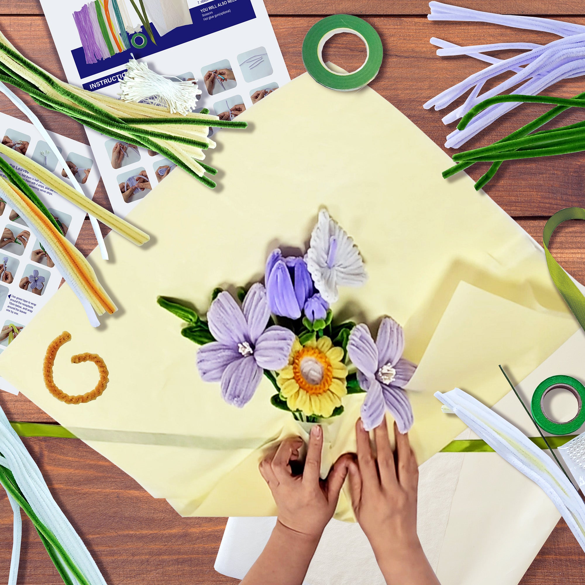 Storm Time Store | Yellow & Purple Flower Bouquet Mix - Image 6