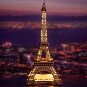 Alternative view of Storm Time Store | Night of the Eiffel Tower w/ LED Lights