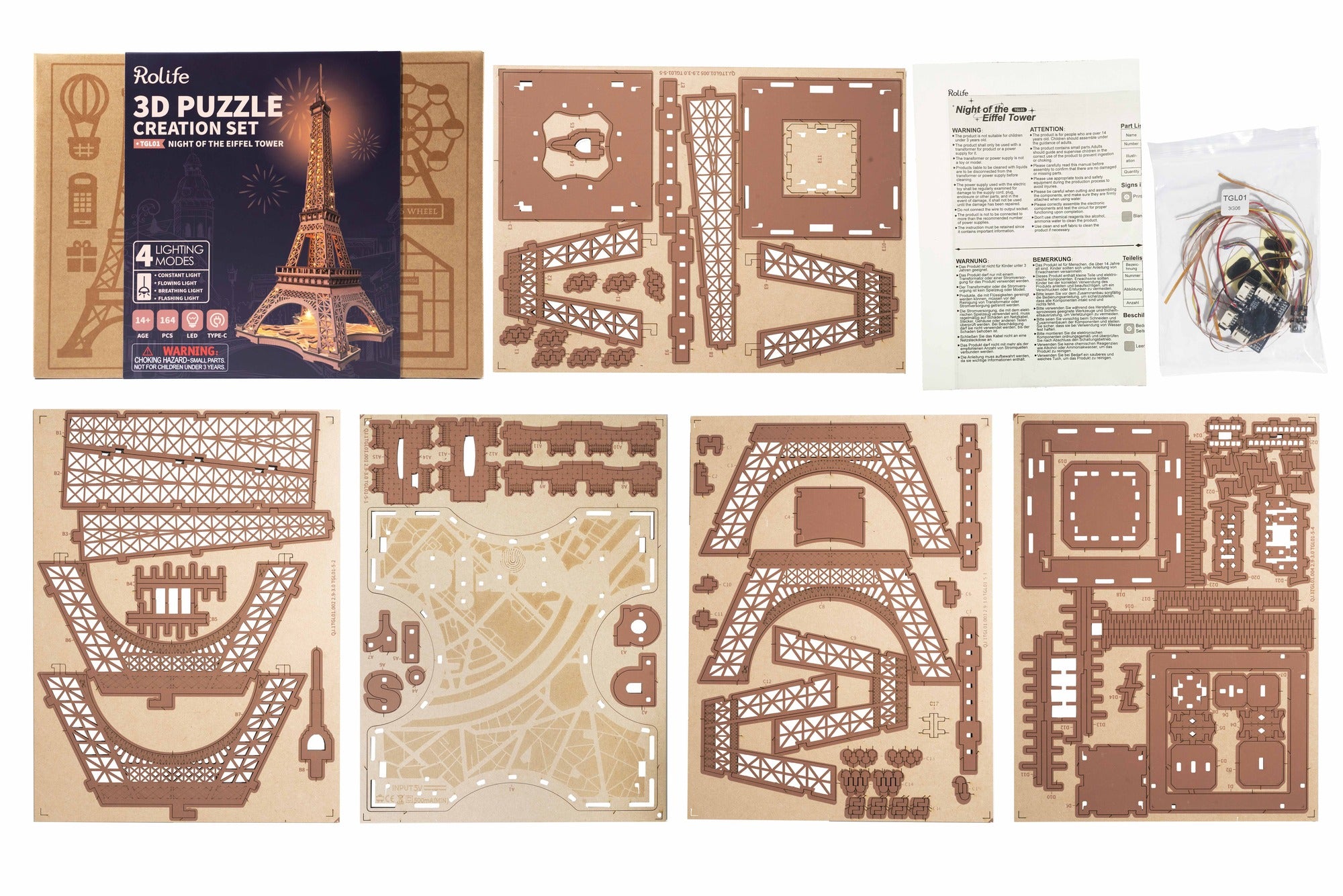 Storm Time Store | Night of the Eiffel Tower w/ LED Lights - Image 7